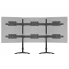 Triple monitorio stovo praplėtimo rinkinys MULTIBRACKETS M VESA 3 ekranams 24–32 col. iki 24 kg, aliuminis/plastikas, juodas