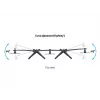 Triple monitorio stovo praplėtimo rinkinys MULTIBRACKETS M VESA 3 ekranams 24–32 col. iki 24 kg, aliuminis/plastikas, juodas