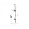 Triple monitorio stovo praplėtimo rinkinys MULTIBRACKETS M VESA 3 ekranams 24–32 col. iki 24 kg, aliuminis/plastikas, juodas