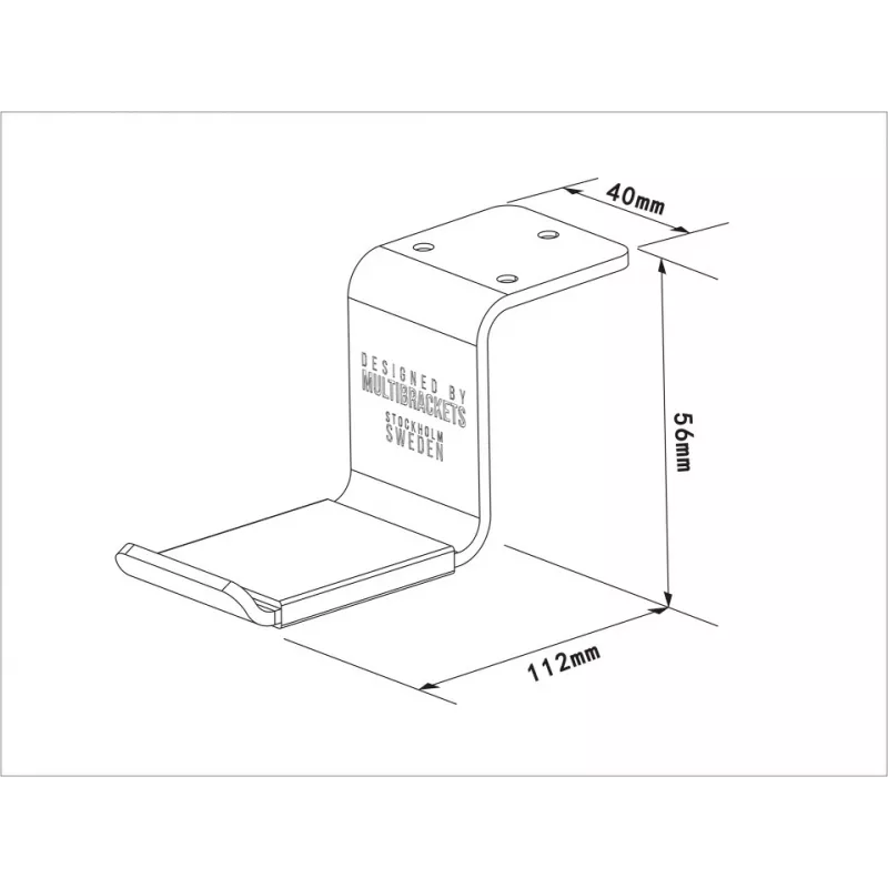 Ausinių laikiklis Multibrackets M Headset Holder Desk Black