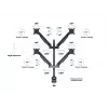 Monitoriaus ranka MULTIBRACKETS M VESA Gas Lift Arm Quad Black HD — spaustuvas/varžtas, 84 kg, VESA 75×75–100×100, 15–32 colių, pakreipimas -45°–75°