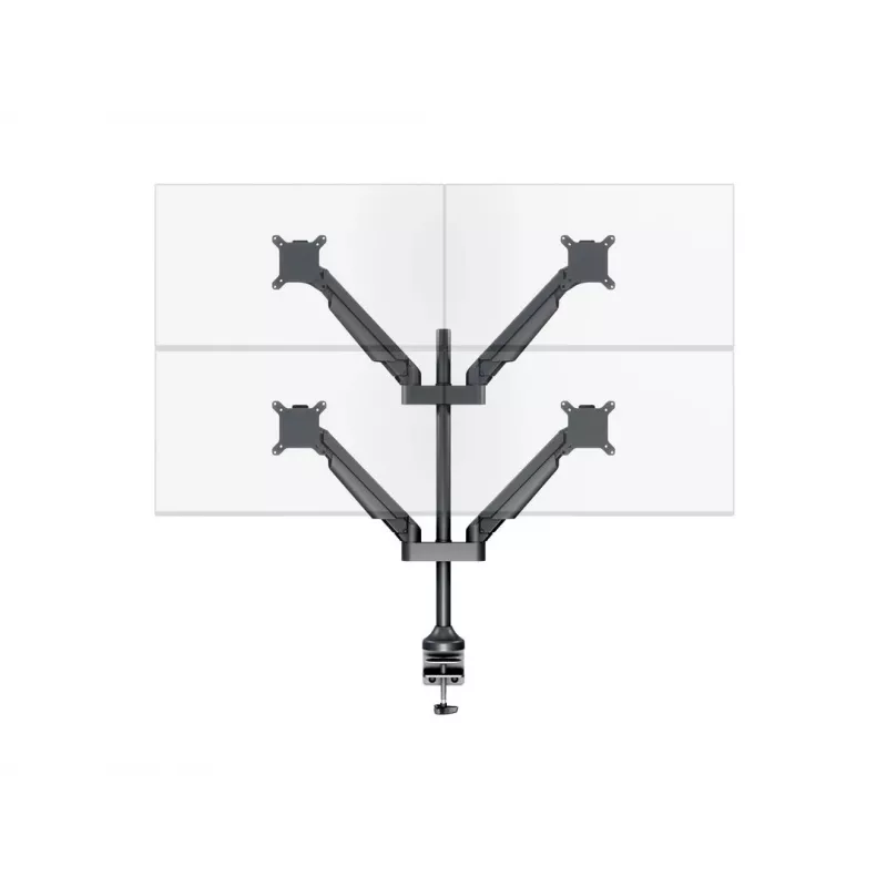 Monitoriaus ranka MULTIBRACKETS M VESA Gas Lift Arm Quad Black HD — spaustuvas/varžtas, 84 kg, VESA 75×75–100×100, 15–32 colių, pakreipimas -45°–75°