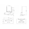 Multibrackets M VESA stalinis stovas Turn Small MAX 300x300 juodas