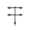 Multibrackets M Deskmount Basic Quad laikiklis monitoriui, spaustuvas/varžtinis, 32 kg, 38,1 cm (15 col.), 68,6 cm (27 col.), 100 x 100 mm, juodas