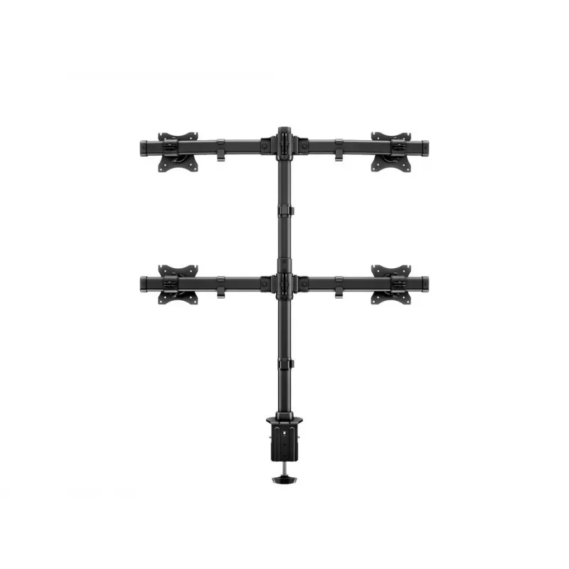 Multibrackets M Deskmount Basic Quad laikiklis monitoriui, spaustuvas/varžtinis, 32 kg, 38,1 cm (15 col.), 68,6 cm (27 col.), 100 x 100 mm, juodas