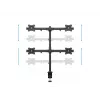 Multibrackets M Deskmount Basic Quad laikiklis monitoriui, spaustuvas/varžtinis, 32 kg, 38,1 cm (15 col.), 68,6 cm (27 col.), 100 x 100 mm, juodas