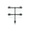 Multibrackets M Deskmount Basic Quad laikiklis monitoriui, spaustuvas/varžtinis, 32 kg, 38,1 cm (15 col.), 68,6 cm (27 col.), 100 x 100 mm, juodas