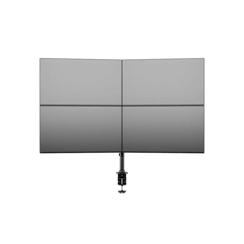 Multibrackets M Deskmount Basic Quad laikiklis monitoriui, spaustuvas/varžtinis, 32 kg, 38,1 cm (15 col.), 68,6 cm (27 col.), 100 x 100 mm, juodas