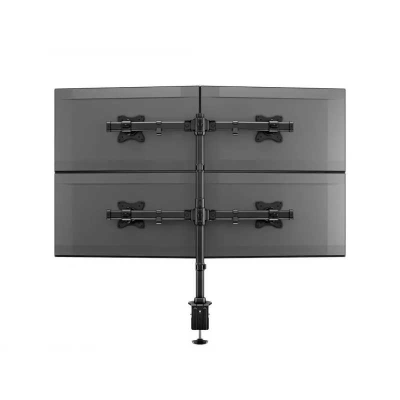 Multibrackets M Deskmount Basic Quad laikiklis monitoriui, spaustuvas/varžtinis, 32 kg, 38,1 cm (15 col.), 68,6 cm (27 col.), 100 x 100 mm, juodas