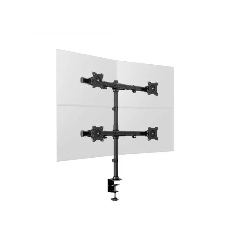 Multibrackets M Deskmount Basic Quad laikiklis monitoriui, spaustuvas/varžtinis, 32 kg, 38,1 cm (15 col.), 68,6 cm (27 col.), 100 x 100 mm, juodas