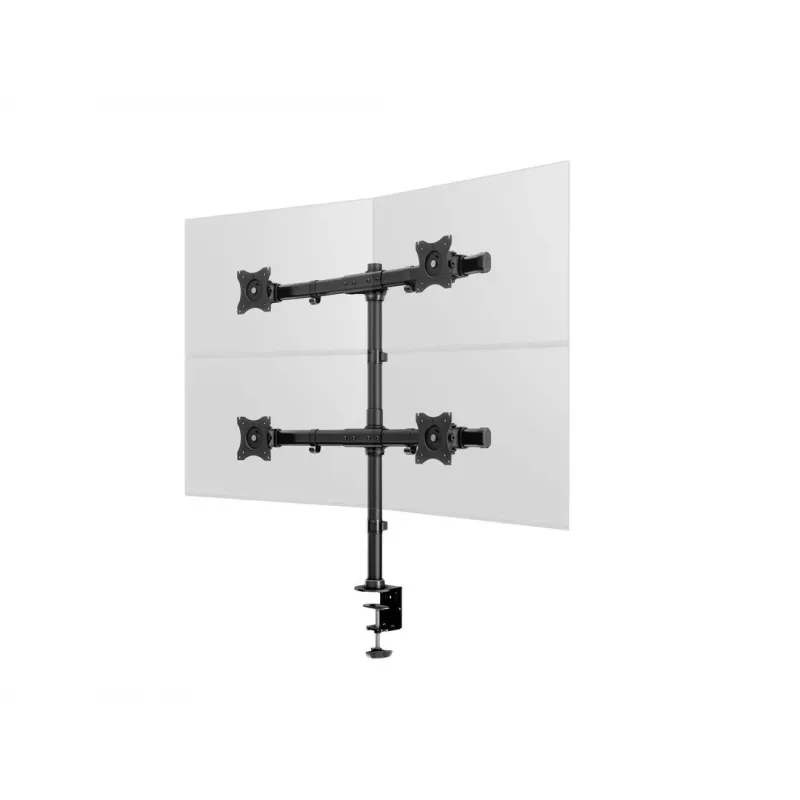 Multibrackets M Deskmount Basic Quad laikiklis monitoriui, spaustuvas/varžtinis, 32 kg, 38,1 cm (15 col.), 68,6 cm (27 col.), 100 x 100 mm, juodas