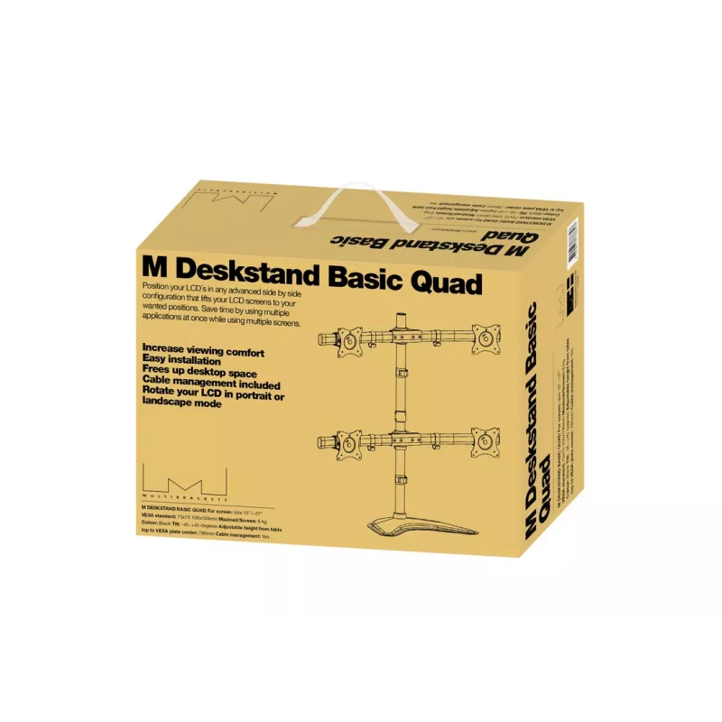 Multibrackets M Deskstand Basic Quad laisvai pastatomas monitorių stovas 32 kg 15-27 col.