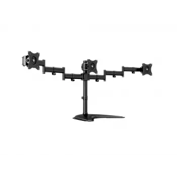 Monitorų stovas MULTIBRACKETS M Deskstand Basic Triple — 3 vietų, VESA 75x75–100x100, iki 24 kg, 15–27 colių ekranams, juodas