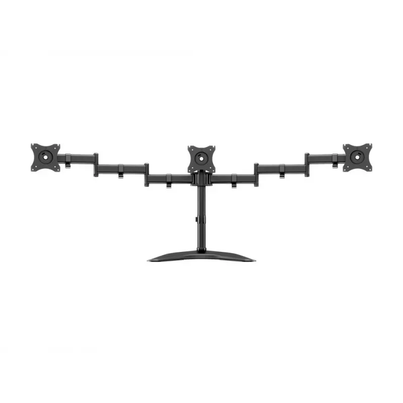 Monitorų stovas MULTIBRACKETS M Deskstand Basic Triple — 3 vietų, VESA 75x75–100x100, iki 24 kg, 15–27 colių ekranams, juodas