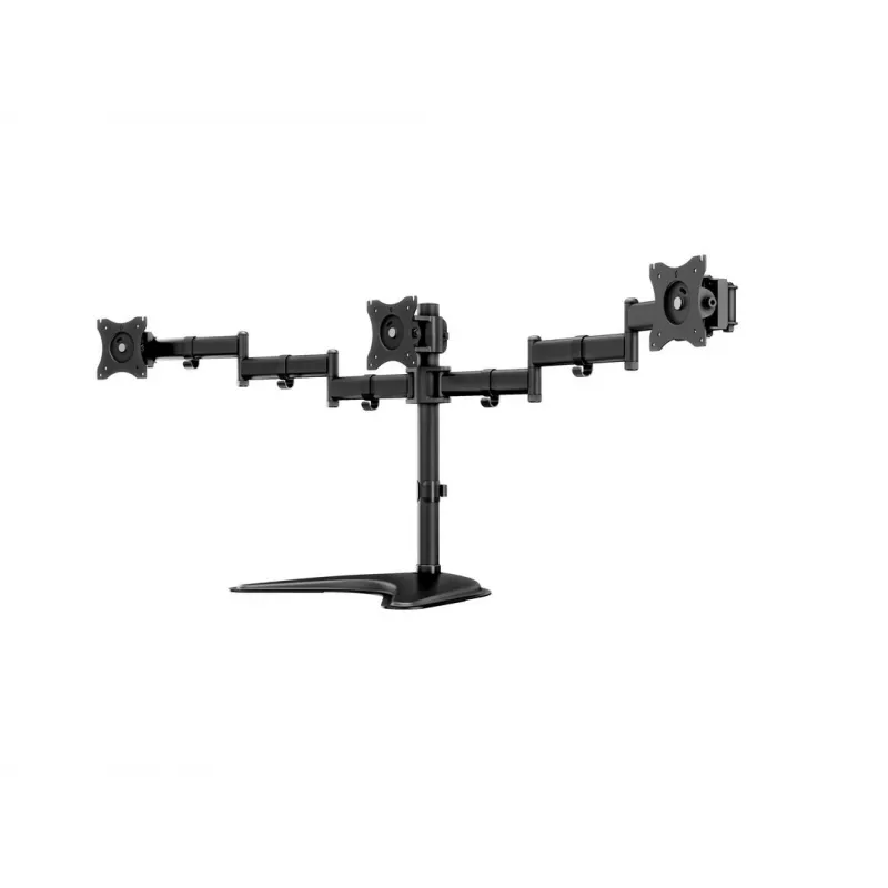 Monitorų stovas MULTIBRACKETS M Deskstand Basic Triple — 3 vietų, VESA 75x75–100x100, iki 24 kg, 15–27 colių ekranams, juodas