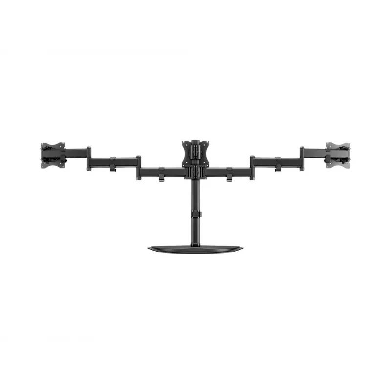 Monitorų stovas MULTIBRACKETS M Deskstand Basic Triple — 3 vietų, VESA 75x75–100x100, iki 24 kg, 15–27 colių ekranams, juodas