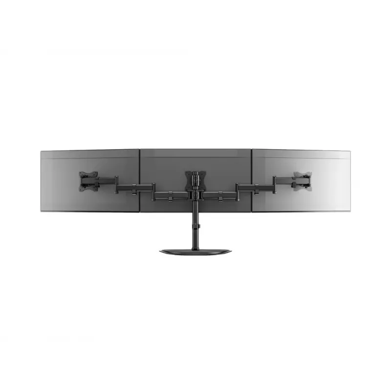 Monitorų stovas MULTIBRACKETS M Deskstand Basic Triple — 3 vietų, VESA 75x75–100x100, iki 24 kg, 15–27 colių ekranams, juodas
