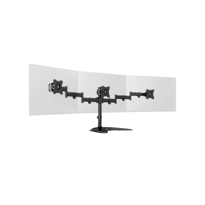Monitorų stovas MULTIBRACKETS M Deskstand Basic Triple — 3 vietų, VESA 75x75–100x100, iki 24 kg, 15–27 colių ekranams, juodas