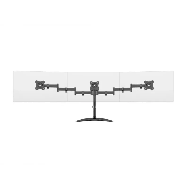 Monitorų stovas MULTIBRACKETS M Deskstand Basic Triple — 3 vietų, VESA 75x75–100x100, iki 24 kg, 15–27 colių ekranams, juodas
