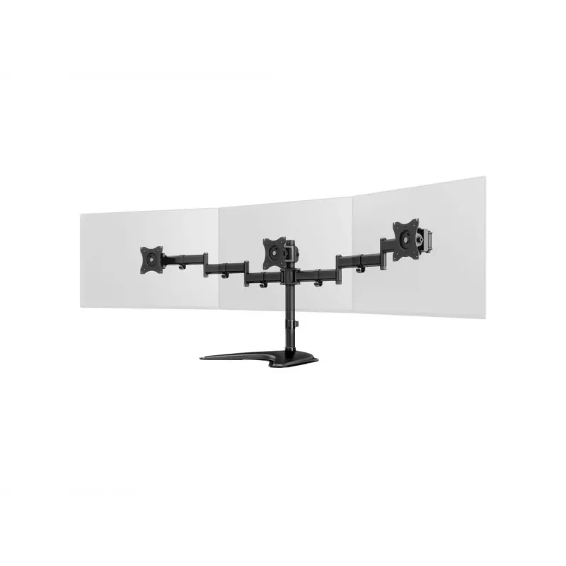 Monitorų stovas MULTIBRACKETS M Deskstand Basic Triple — 3 vietų, VESA 75x75–100x100, iki 24 kg, 15–27 colių ekranams, juodas