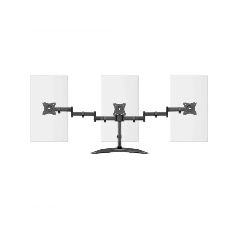 Monitorų stovas MULTIBRACKETS M Deskstand Basic Triple — 3 vietų, VESA 75x75–100x100, iki 24 kg, 15–27 colių ekranams, juodas