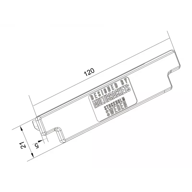 Multibrackets M Pro Series galinis dangtelis juodas plastikinis 120 mm