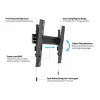 Multibrackets M VESA sieninis laikiklis Super Slim Tilt 400 MAX, 81,3 cm (32 col.), 139,7 cm (55 col.), 100 x 100 mm, 400 x 400 mm, plastikas, plienas, juoda