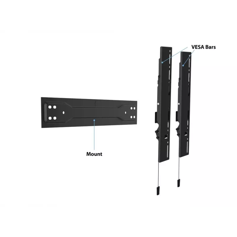 Multibrackets M VESA sieninis laikiklis Super Slim Tilt 400 MAX, 81,3 cm (32 col.), 139,7 cm (55 col.), 100 x 100 mm, 400 x 400 mm, plastikas, plienas, juoda