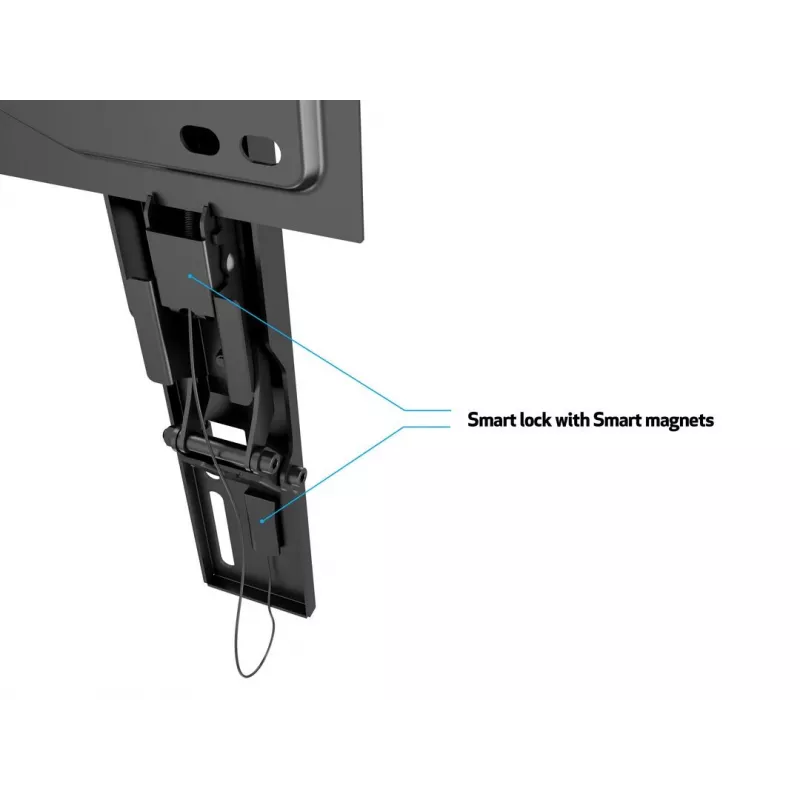 Multibrackets M VESA sieninis laikiklis Super Slim Tilt 400 MAX, 81,3 cm (32 col.), 139,7 cm (55 col.), 100 x 100 mm, 400 x 400 mm, plastikas, plienas, juoda