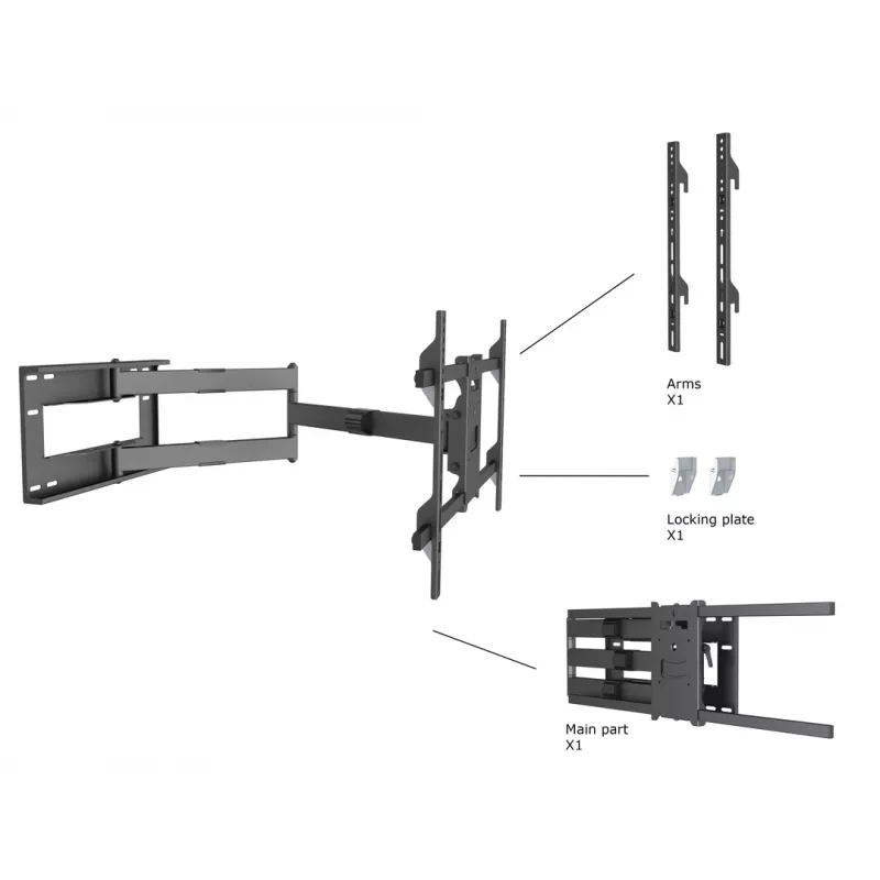 Multibrackets M ilgosios rankos TV laikiklis 1010mm HD Single 40kg 42-75 col.