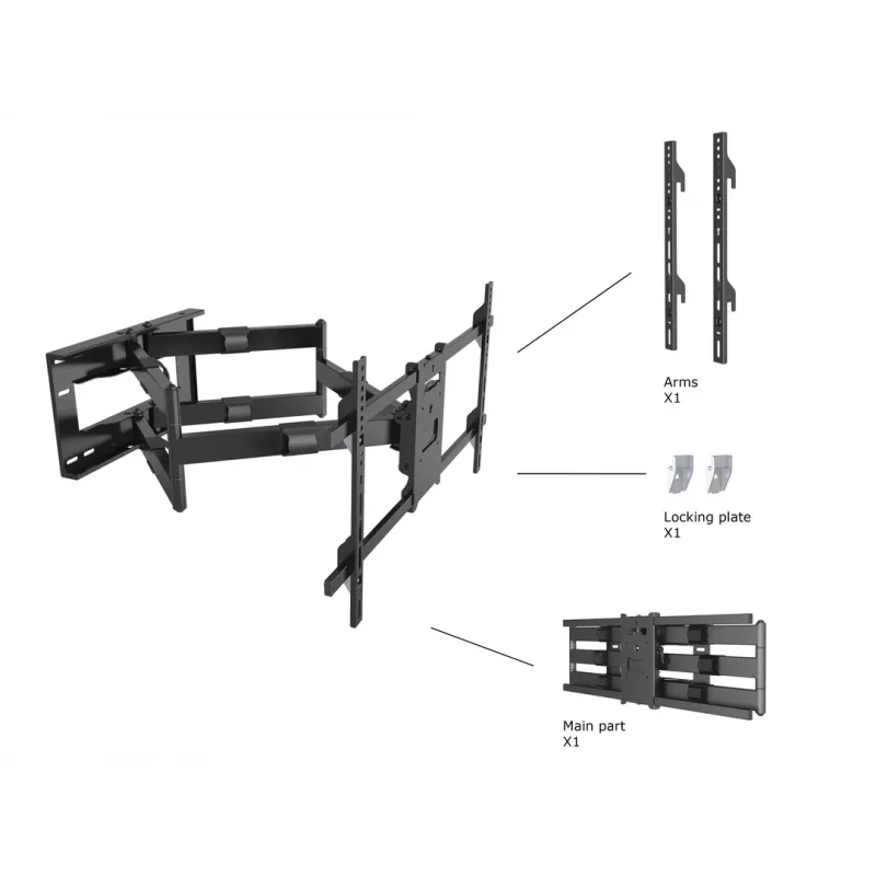 Multibrackets M Universal Long Reach Arm 910mm HD, Dual laikiklis televizoriui