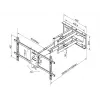 Multibrackets M Universal Long Reach Arm 910mm HD, Dual laikiklis televizoriui