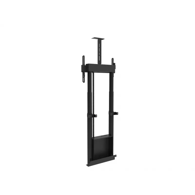 Multibrackets M motorizuotas grindinis stovas juodas 120 kg su lentyna kamerai