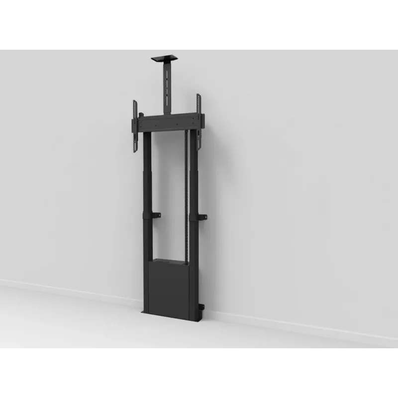 Multibrackets M motorizuotas grindinis stovas juodas 120 kg su lentyna kamerai