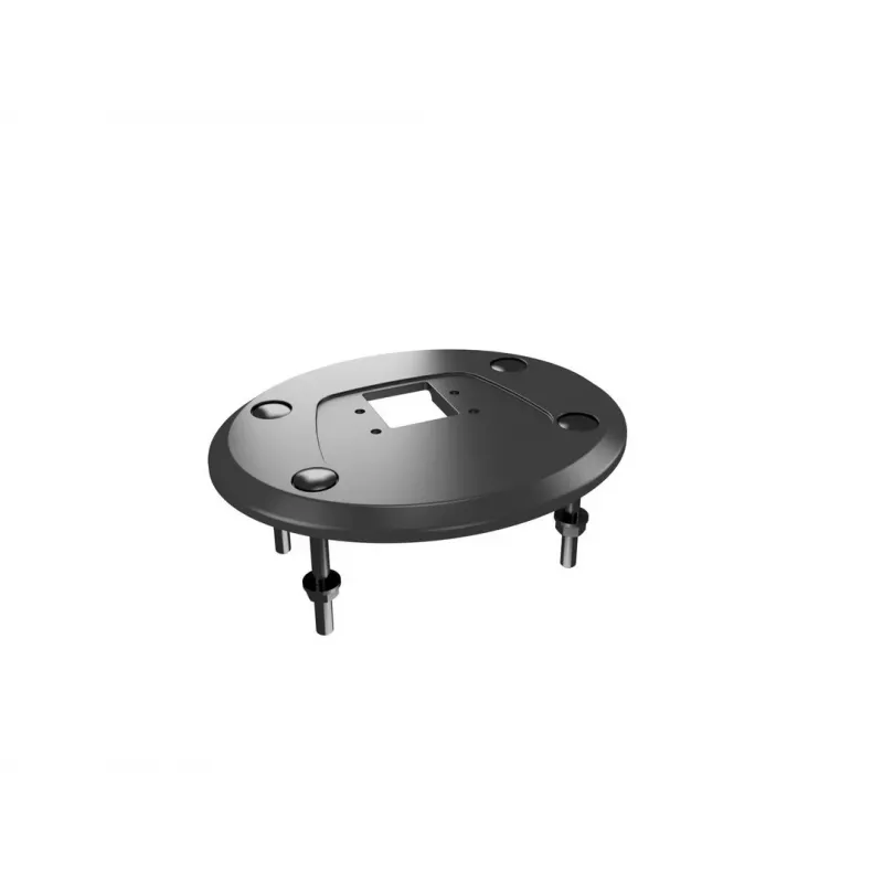 Grommet pagrindas MULTIBRACKETS M Deskmount HD — aliumininis korpusas, juodas, Ø 21 cm, H 40 mm, 500 g