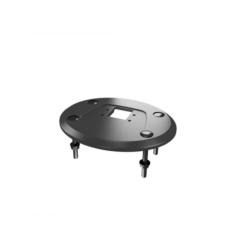 Grommet pagrindas MULTIBRACKETS M Deskmount HD — aliumininis korpusas, juodas, Ø 21 cm, H 40 mm, 500 g