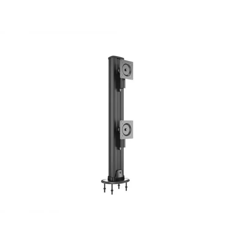 Grommet pagrindas MULTIBRACKETS M Deskmount HD — aliumininis korpusas, juodas, Ø 21 cm, H 40 mm, 500 g
