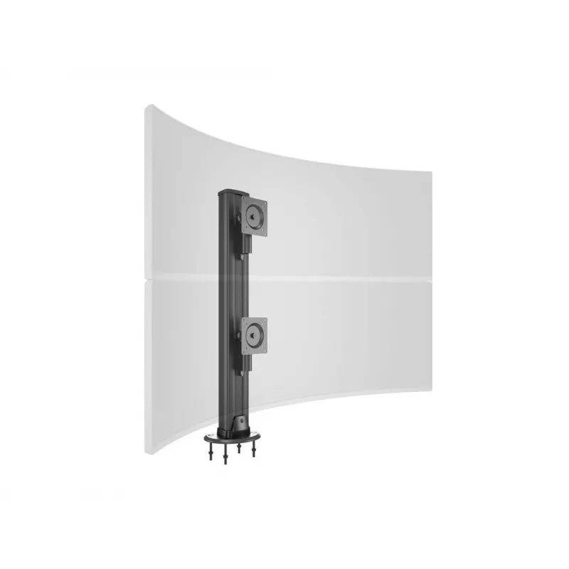 Grommet pagrindas MULTIBRACKETS M Deskmount HD — aliumininis korpusas, juodas, Ø 21 cm, H 40 mm, 500 g
