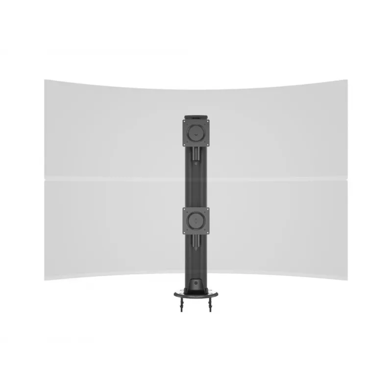 Grommet pagrindas MULTIBRACKETS M Deskmount HD — aliumininis korpusas, juodas, Ø 21 cm, H 40 mm, 500 g