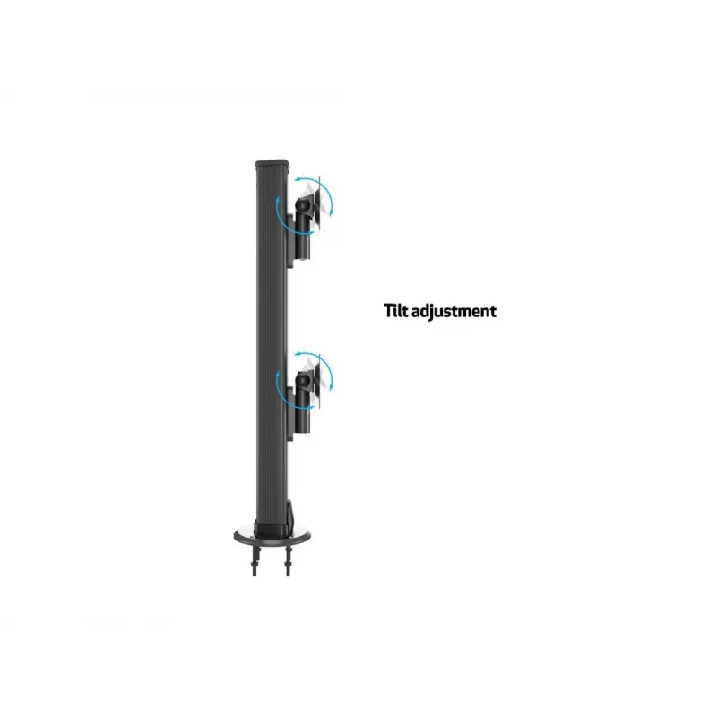 Grommet pagrindas MULTIBRACKETS M Deskmount HD — aliumininis korpusas, juodas, Ø 21 cm, H 40 mm, 500 g