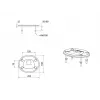 Grommet pagrindas MULTIBRACKETS M Deskmount HD — aliumininis korpusas, juodas, Ø 21 cm, H 40 mm, 500 g