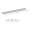 Multibrackets M kabelių dangtis grindims aliuminis - 139 mm plotis - 750 mm ilgis