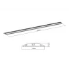 Multibrackets M kabelių dangtis grindims juodas - 139 mm plotis - 1600 mm ilgis
