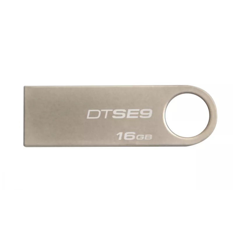 USB atmintukas KINGSTON DataTraveler SE9 16GB — USB Type-A 2.0, sidabrinis, be dangtelio