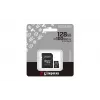 Kingston 128GB Industrial MicroSDXC atminties kortelė C10 A1 pSLC UHS-I, 100MB/s skaitymas, 80MB/s rašymas, V30/U3, juoda + SD adapteris