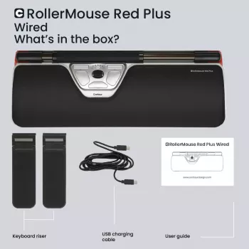 Contour Design RollerMouse Red Plus Wired ergonominė pelė USB-C 2800 DPI