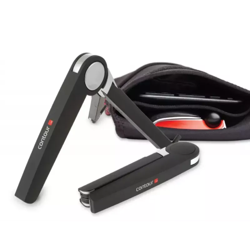 Contour RollerMouse Red Plus WL Travel Kit – belaidis RF, pilno dydžio klaviatūros išdėstymas, juoda, su pele ir riešo atrama
