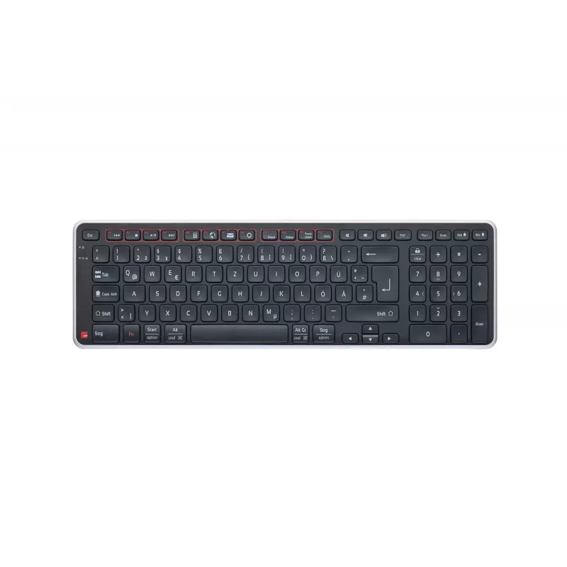 Contour Design Balance Keyboard DE, belaidė, viso dydžio (100%), RF belaidė + USB, žirkliniai jungikliai, QWERTZ, juoda