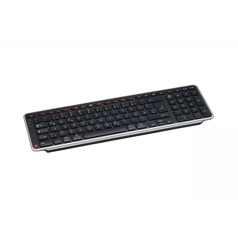 Contour Design Balance Keyboard DE, belaidė, viso dydžio (100%), RF belaidė + USB, žirkliniai jungikliai, QWERTZ, juoda