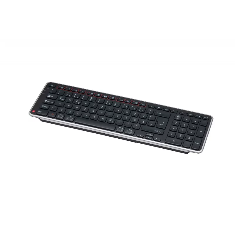 Contour Design Balance Keyboard DE, belaidė, viso dydžio (100%), RF belaidė + USB, žirkliniai jungikliai, QWERTZ, juoda